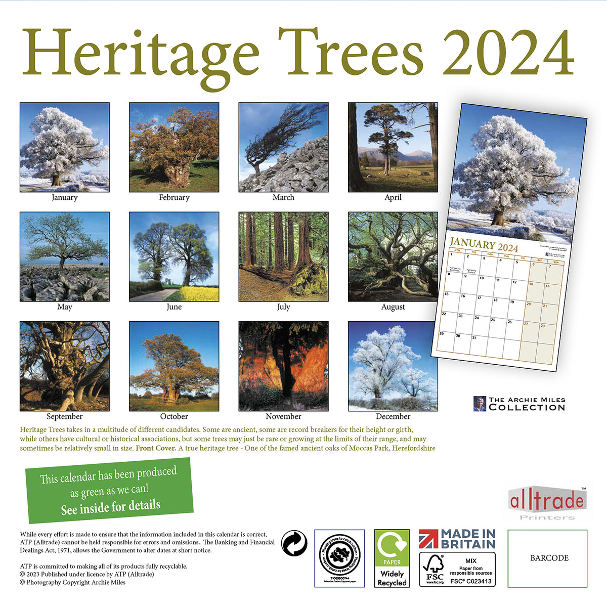 Heritage Trees 2024 Calendar Online Calendar Shop