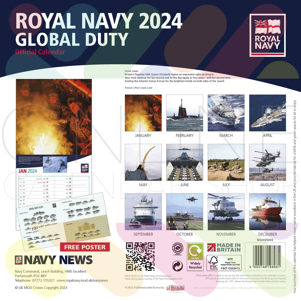 2025 OFFICIAL ROYAL NAVY CALENDAR Online Calendar Shop