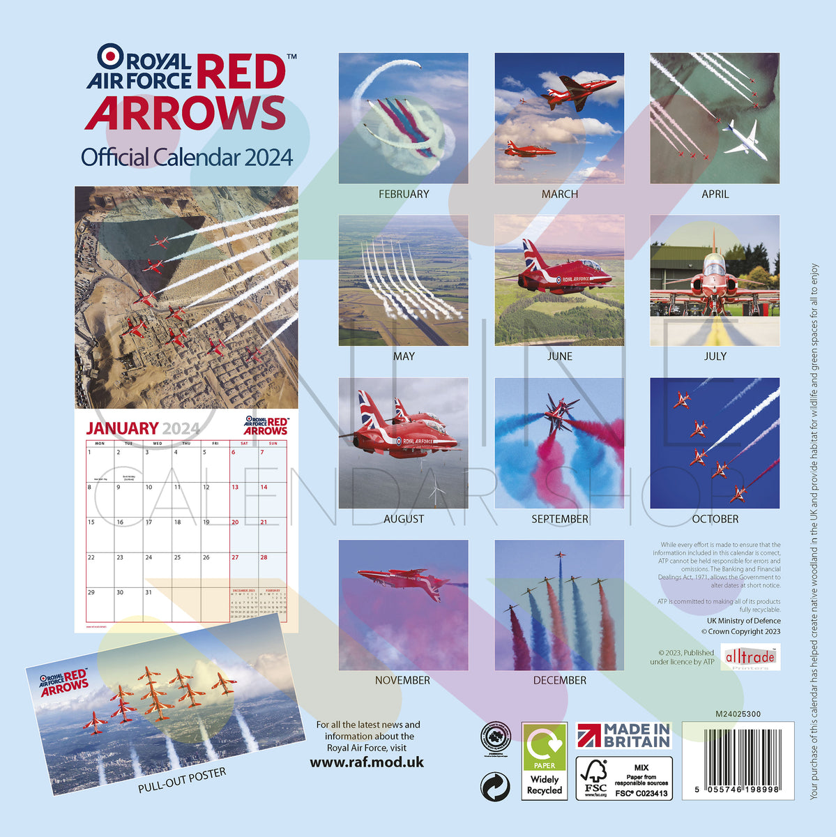 OFFICIAL RED ARROWS 2024 CALENDAR Online Calendar Shop