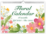 Floral 18 Month Calendar July 2024 - December 2025