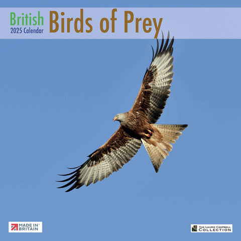 British Birds of Prey 2025 Calendar by Laurie Campbell