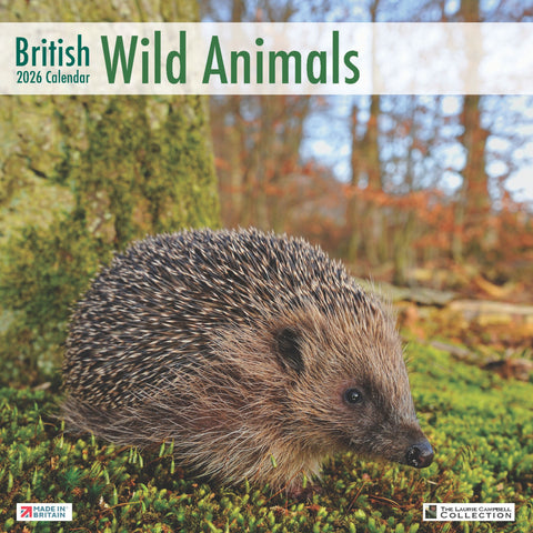 British Wild Animals 2026 Calendar by Laurie Campbell