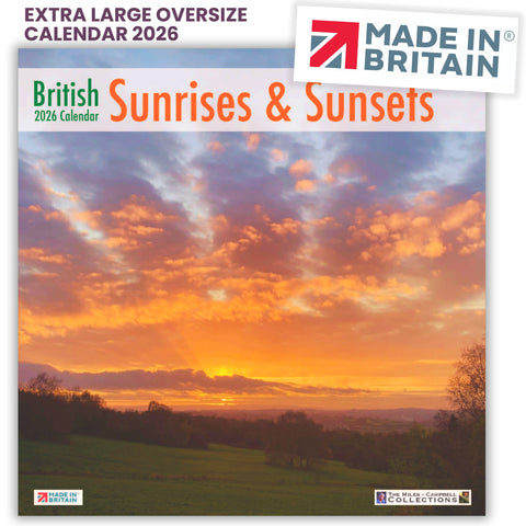 British Sunrises & Sunsets 2026 Calendar by Archie Miles & Laurie Campbell