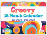 Groovy 18 Month Calendar July 2024 - December 2025