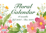 Floral 18 Month Calendar July 2024 - December 2025