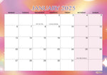 Dreamy Stars 18 Month Calendar July 2024 - December 2025