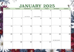 Floral Seasons 18 Month Calendar July 2024 - December 2025