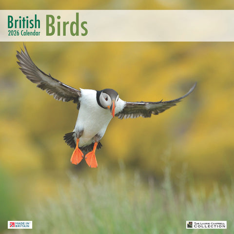 British Birds 2026 Calendar by Laurie Campbell