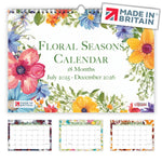 Floral Seasons 18 Month Calendar July 2025 - December 2026